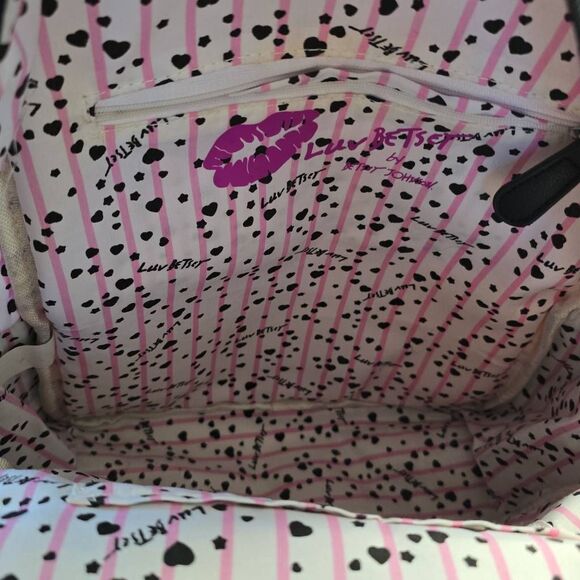 Luv Betsey By Betsey Johnson  Pink Back Back Front Zipper Pocket Inside Zipper M - Picture 7 of 7